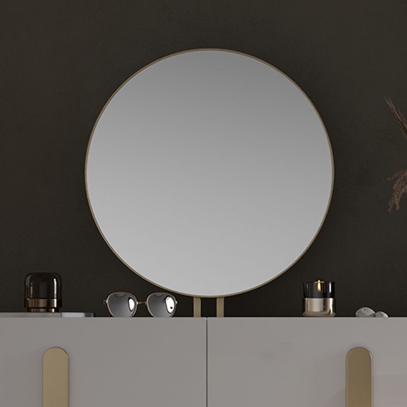 2-Drawer Vanity Makeup Table Set Glam Slate Top Dressing Table