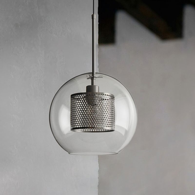 Luce a sospensione in vetro trasparente moderno 1 flaceutri di lampada appesa alla luce per tavolo da pranzo