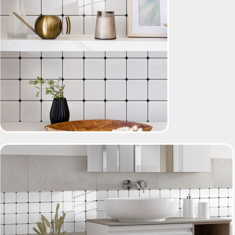 Square Peel and Stick Backsplash Tile PVC Peel and Stick Tile for Kitchen
