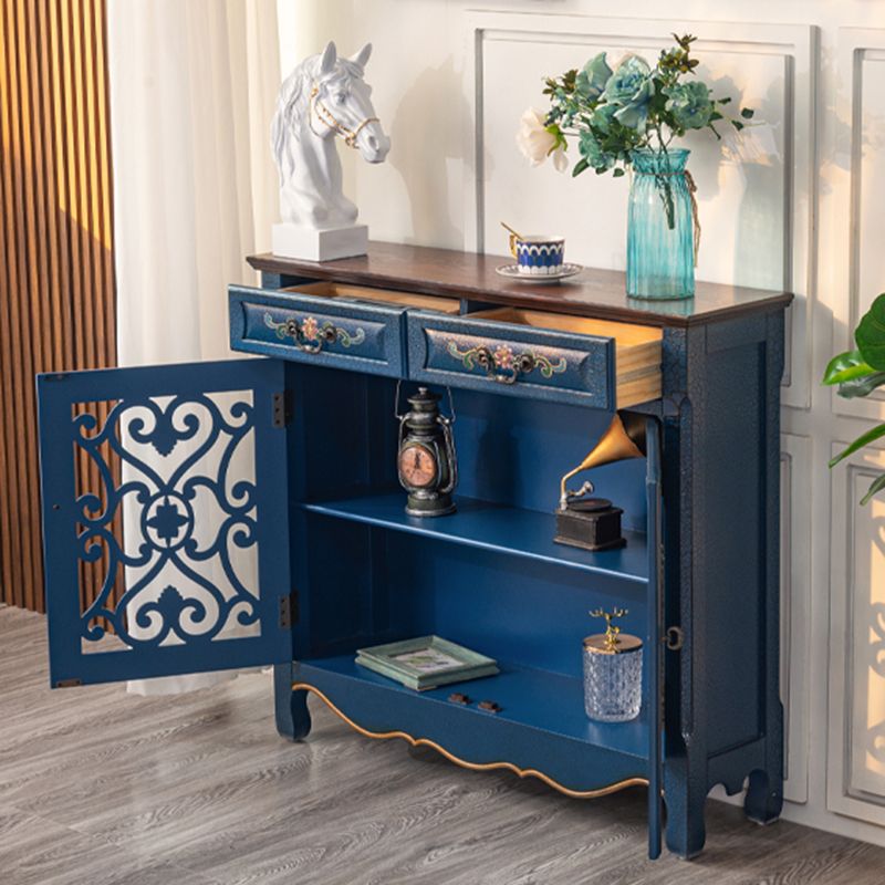 36.02"Tall 1- Door Wooden Cabinet, 2-drawer Rectangle Accent Cabinet