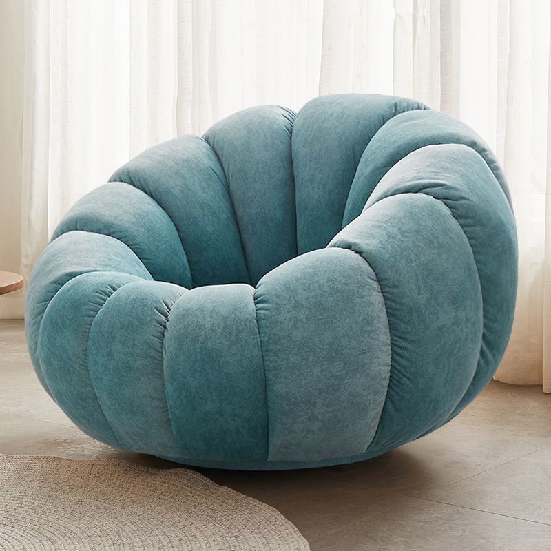 Modern Velvet / Wool Blend Accent Chair, 100 Wide Fixed Back Chair and Ottoman
