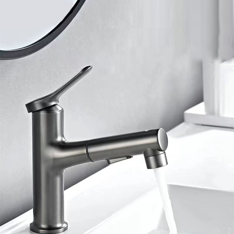Vessel Sink Faucet Contemporary Pull-out Faucet with Swivel Spout