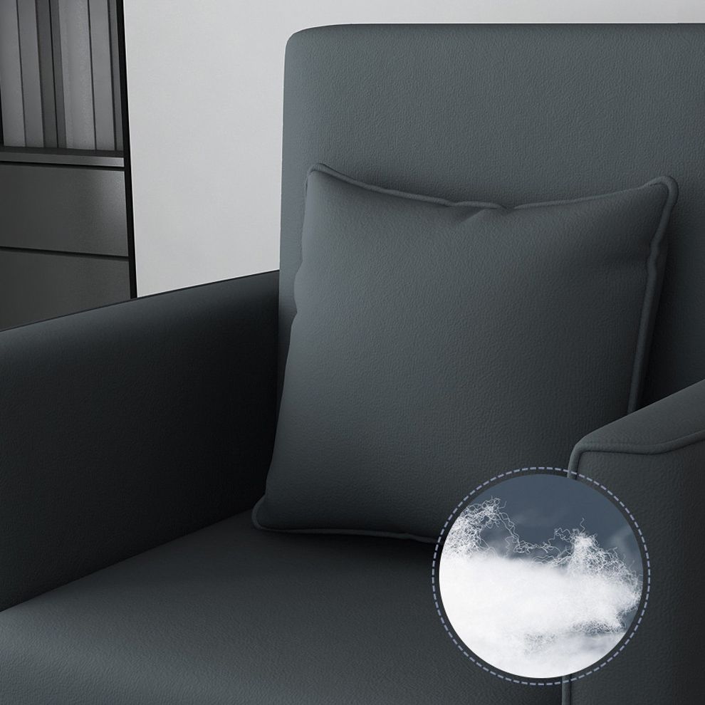 Metal Frame Futon Chairs Faux leather Square Arms Sofa Bed with Upholstered, 31.49" Wide