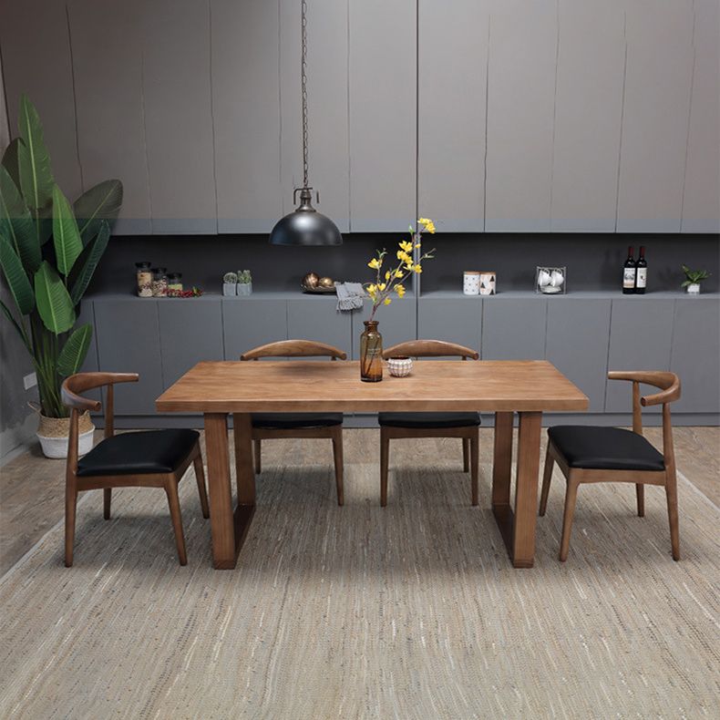 Modern Kitchen Wooden Dining Furniture Set with Rectangle Table Formal Dining Room Table Set