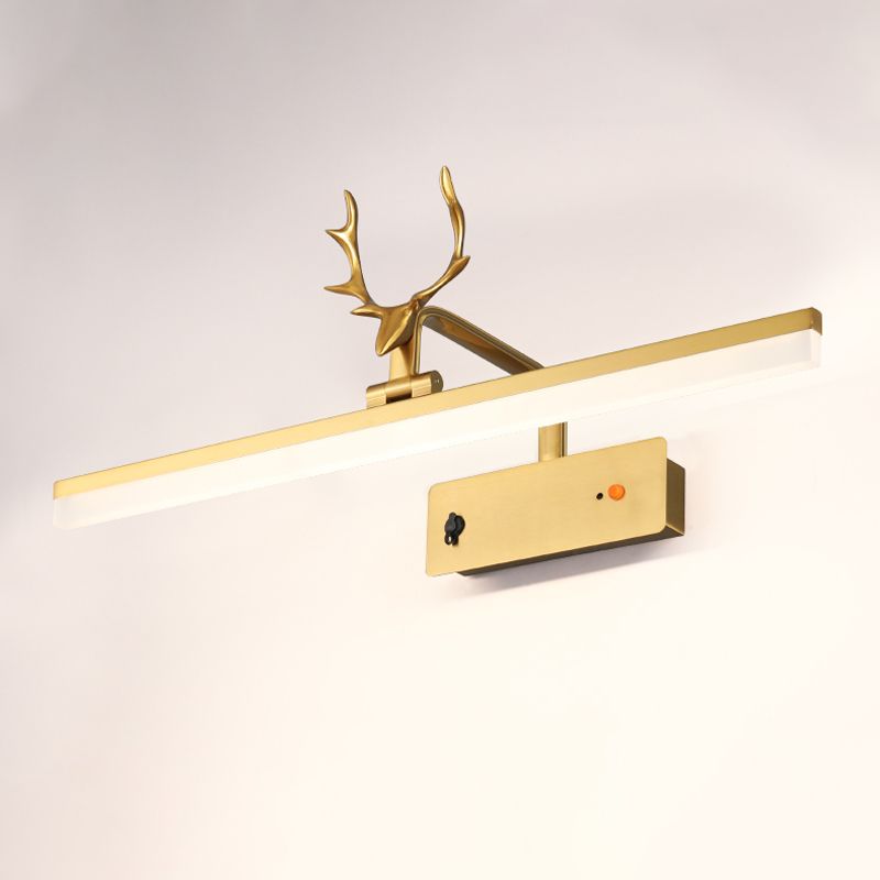 Metal Linear Vanity Lighting Contemporary Style 1 Light Led Vanity Lights