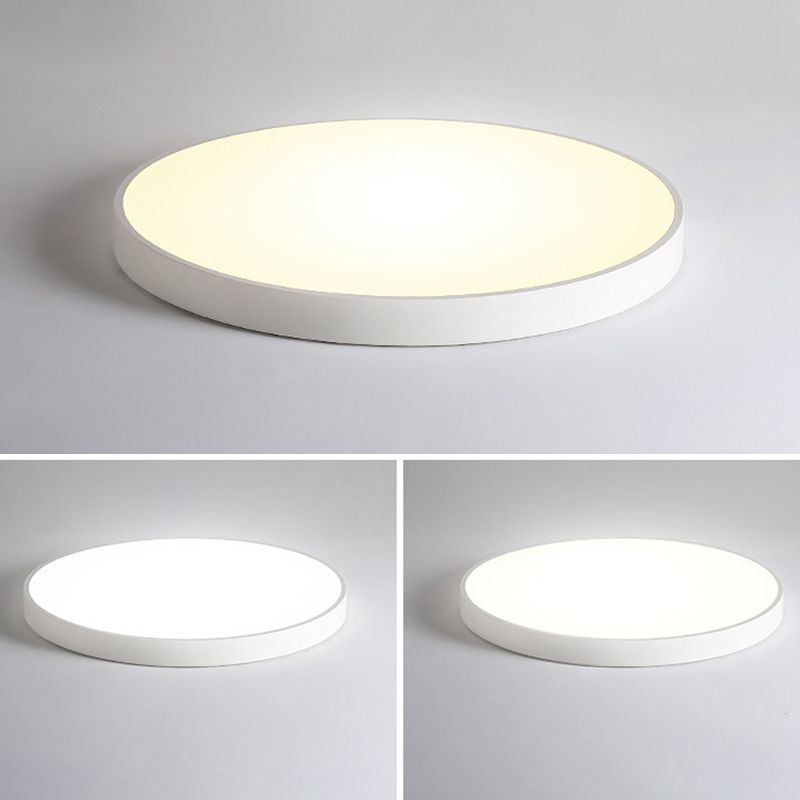 Round Simplicity LED Lighting Fixture 2" Ultra-thin LED Ceiling Lamp for Bedroom