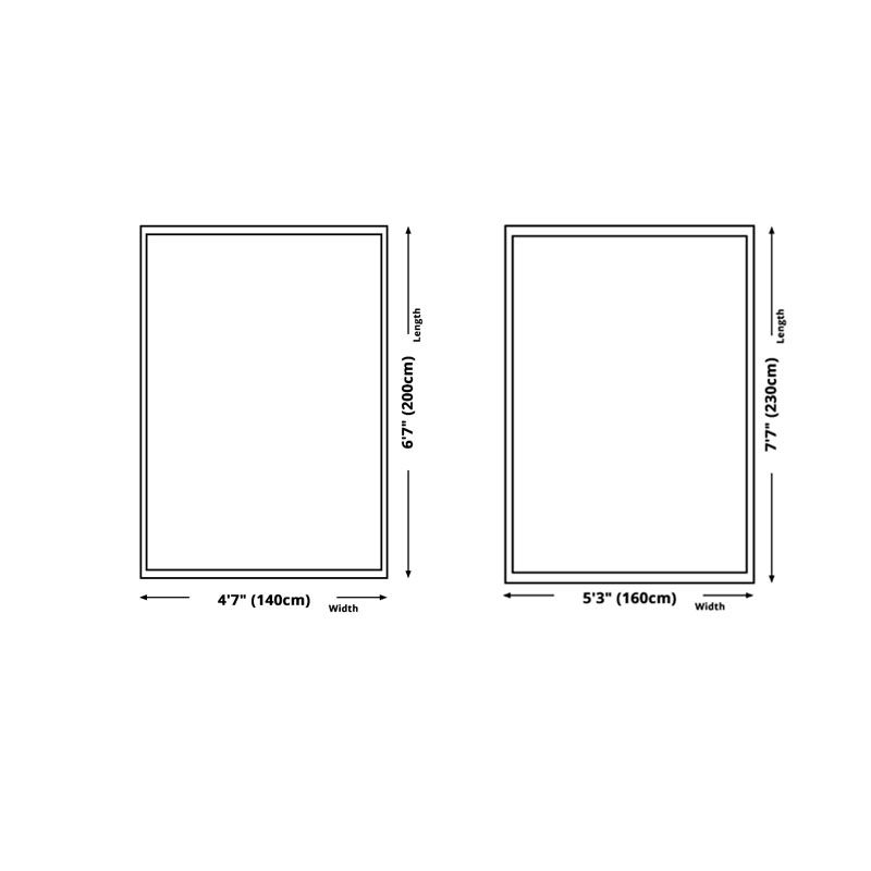 Blue Geometric Pattern Rug Modern Polyester Area Rug Non-Slip Backing Carpet for Living Room