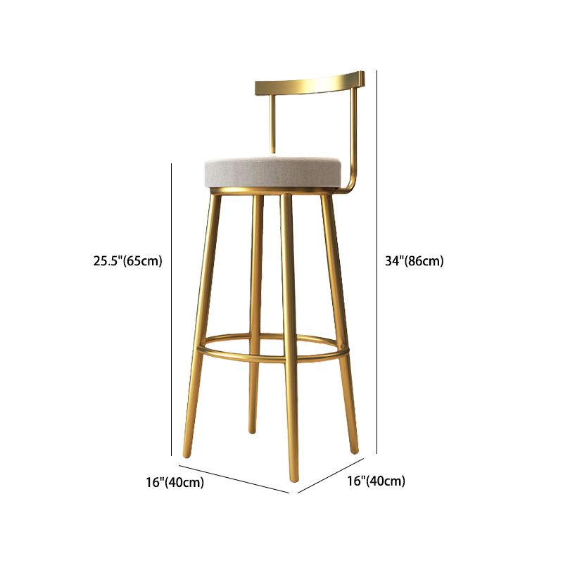 Indoor Scandinavian Counter Chair Round Upholstered Counter Height Stool