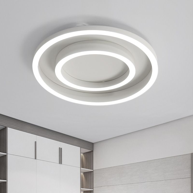 Moderno LED de techo de la luz de techo de los círculos blancos de techo con la pala de metal