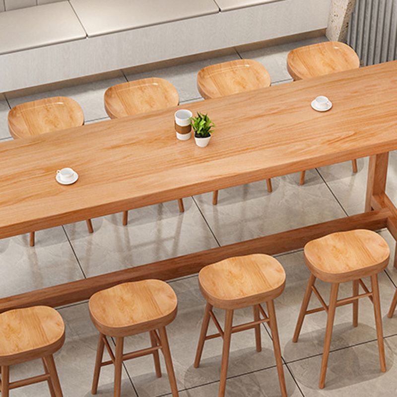 Modern 1/2/6/11 Pieces Bar Table Set Rectangle Bar Table with Wooden High Stools for Home