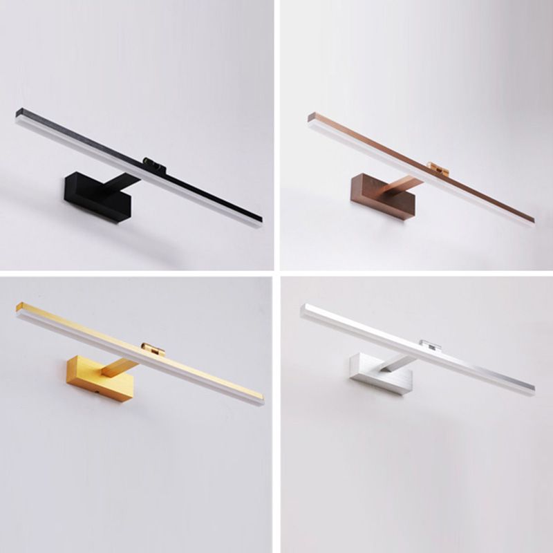 Modernist Single-Bulb Copper Mirror Front Light LED Metallic Wall Mounted Light for Bathroom