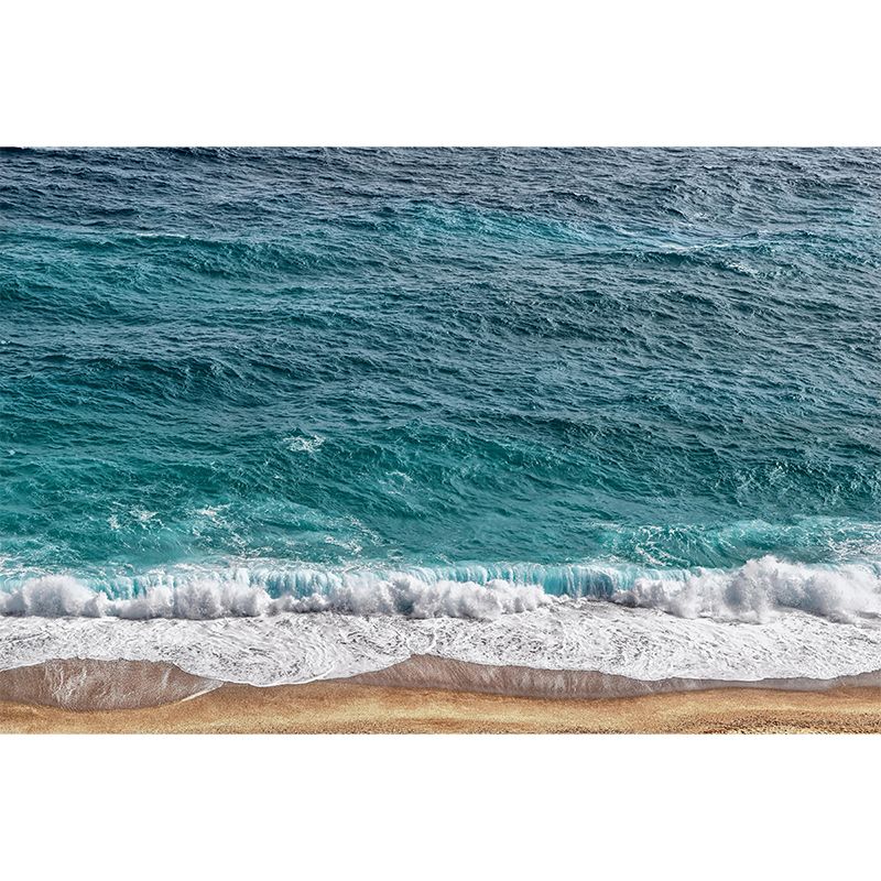 Sea Mural Horizontal Photography Modernism Wall Decor for Bathroom