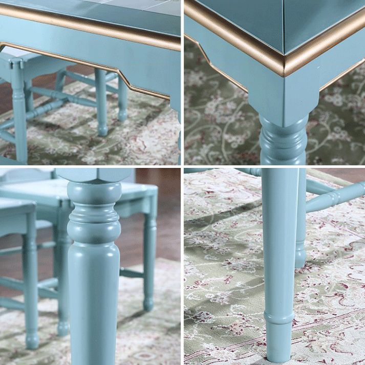 Mid-Century Modern Dining Table Solid Wood Rectangle Dining Table for Home Use