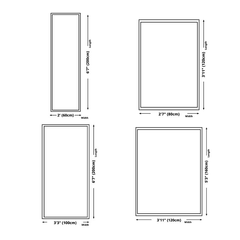 Blue Modern Area Carpet Geometric Print Area Rug Polyester Non-Slip Backing Rug for Home Decor