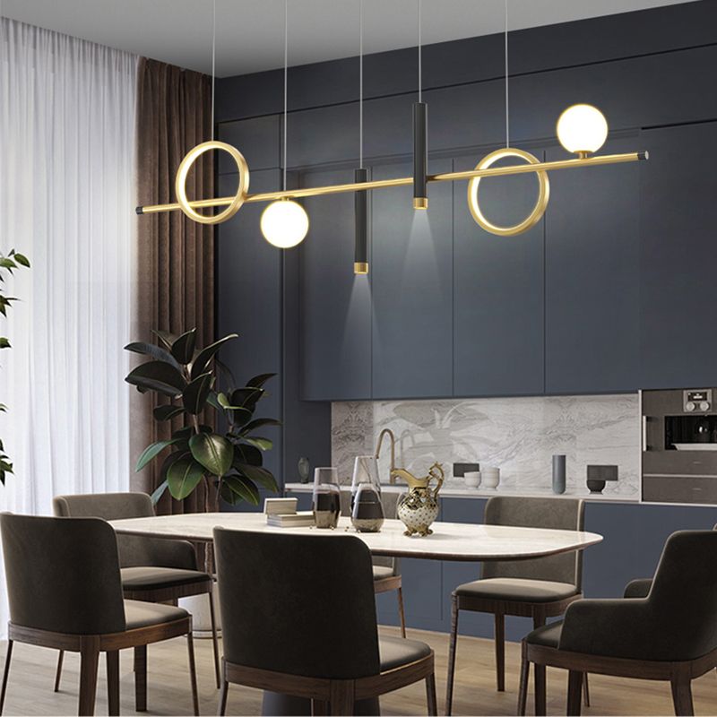 6-Light Contemporary Pendant Lights Geometry Metal Pendant Light Fixtures