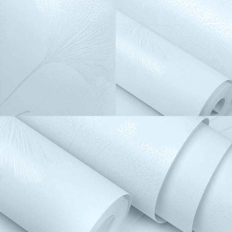 Plants Soft Color Wallpaper Ginkgo Leaf Moisture-Resistant Wall Art for Kids Bedroom