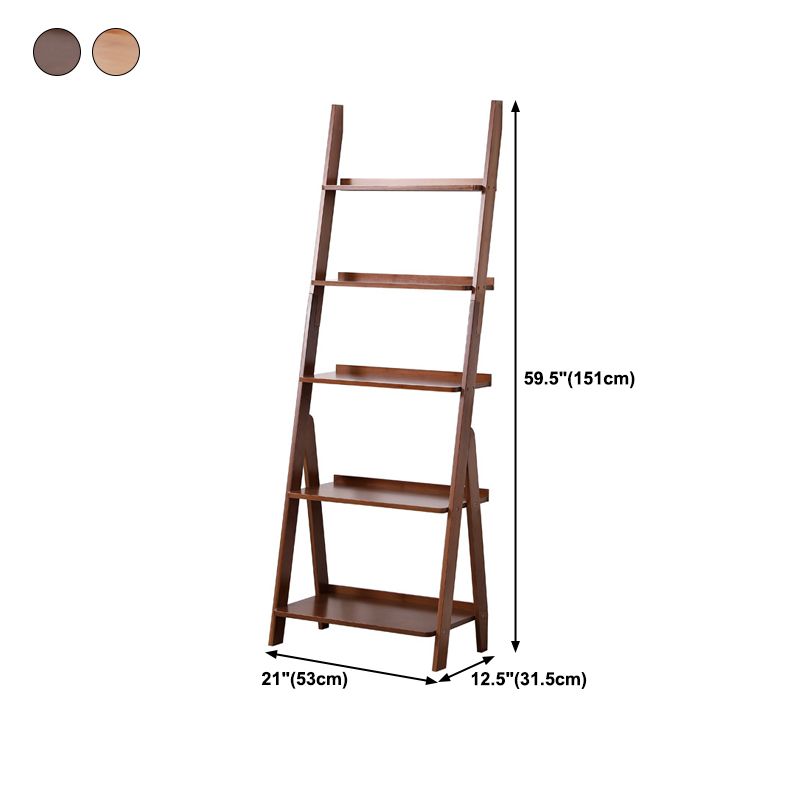 Modern Style Bookshelf Wood Open Back Bookcase for Home Office