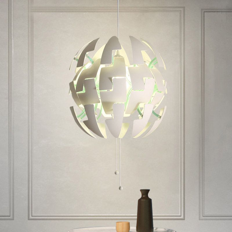 Pendule de fleur acrylique moderniste 1 bulbe plafond plafond s'accompagnement en blanc avec chaîne de traction