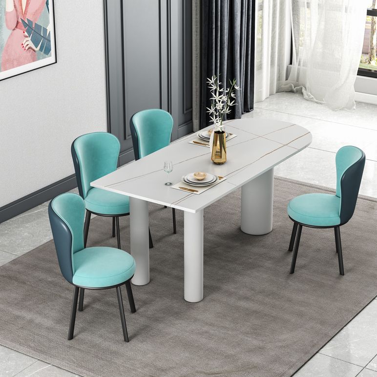 Metal Contemporary Free Form Table Sintered Stone Dining Table for Home