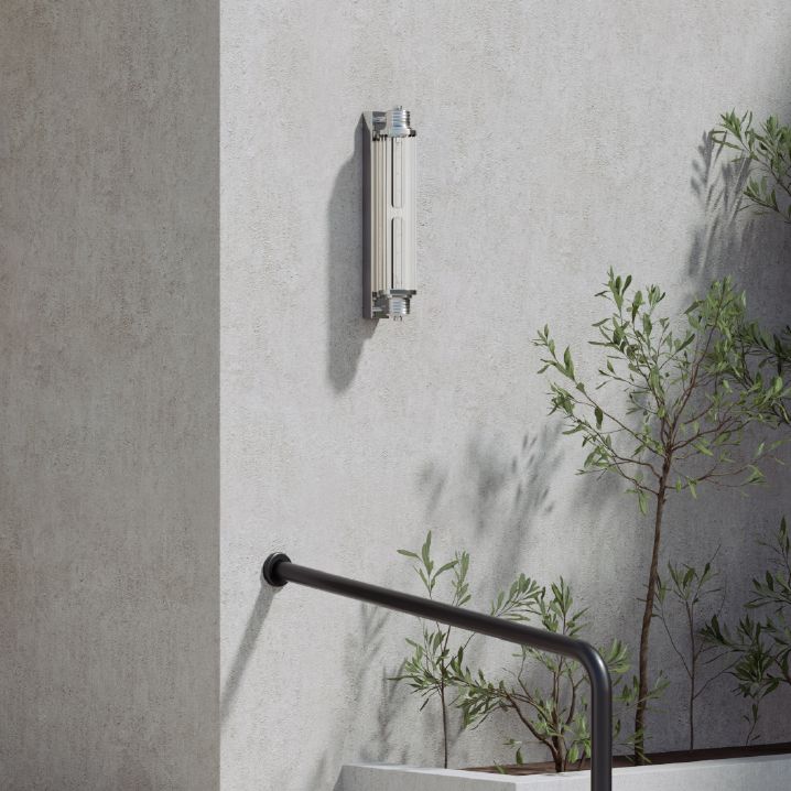 Cilindrische spoelmontage Wand SCONCE Moderne zilveren wand SCONCE Lichten met glazen schaduw