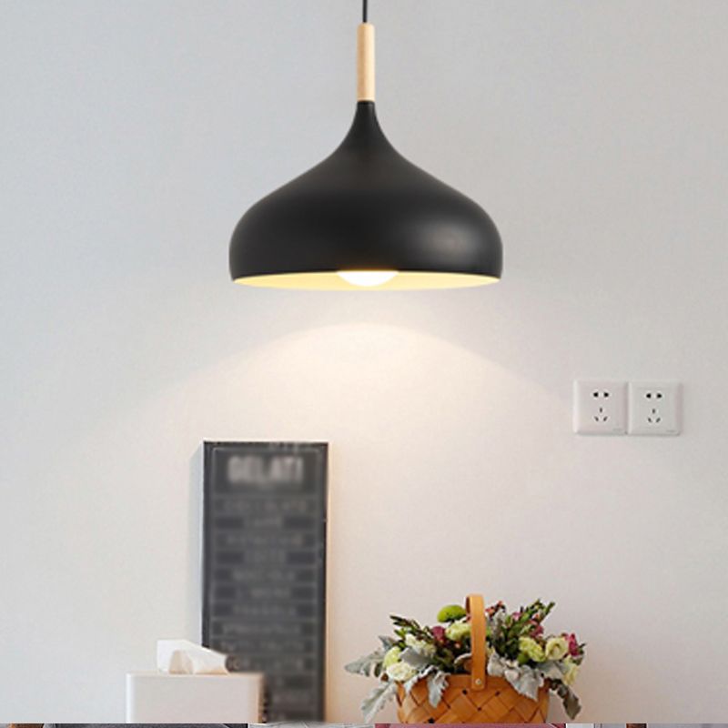 Domed Metal Hanging Ceiling Light Minimalist Style Pendant Lighting Fixture