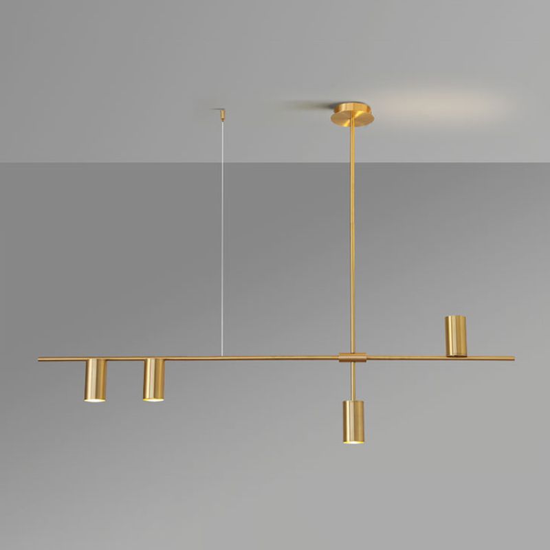 Éclairage d'éclairage de l'île de cylindre Éclairage de pendentif métallique moderne