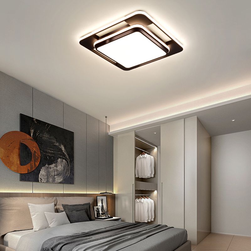 Geometric Metal Ceiling Light Fixtures Modern Flush Mount Lamp for Living Room