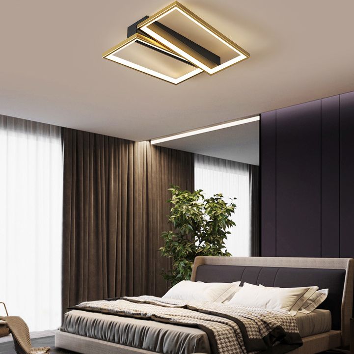 Luces de techo de montaje en superficie de metal de estilo moderno Lámpara de montaje geométrica de 1 luces de 1 luces