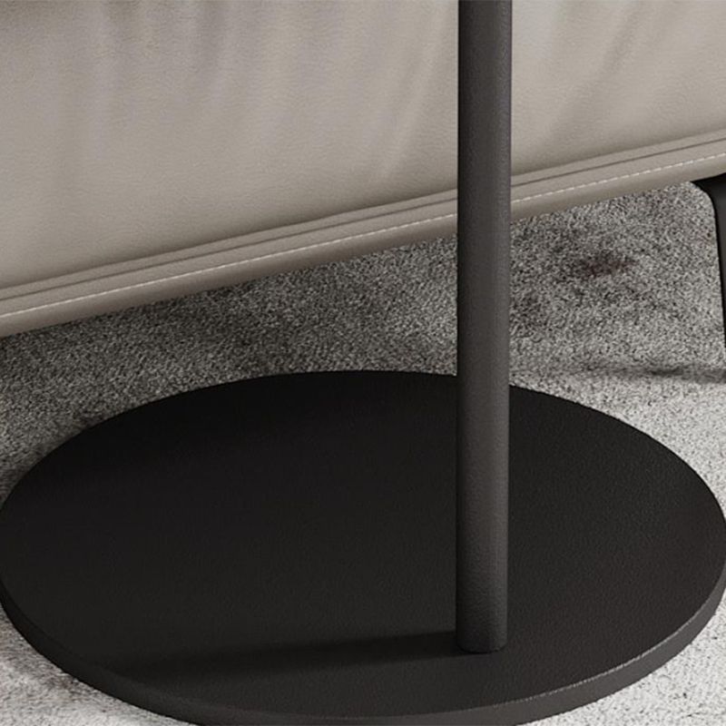 Modern Round Stone Pedestal Sofa Side Accent Table - Dia 19.69"