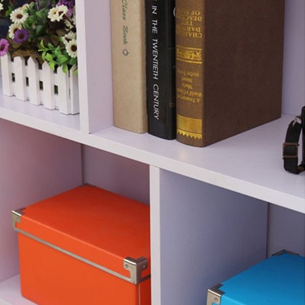 Scandinavian Standard Bookcase Closed Back Engineered Wood Bookshelf