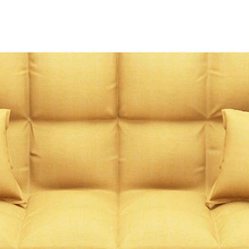 Linen Blend Contemporary Square Sofa Convertible Sofa, 45.66" L X 17.71" W X 25.98" H