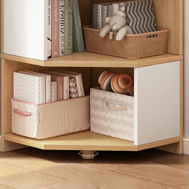 Modern Style Closed Back Bookshelf Engineered Wood Bookcase with Shelves