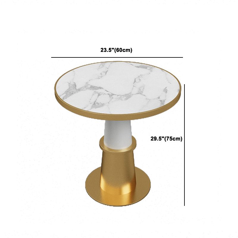 Modern Faux Marble Dining Set Round 1/5 Pieces Dining Set for Home Use