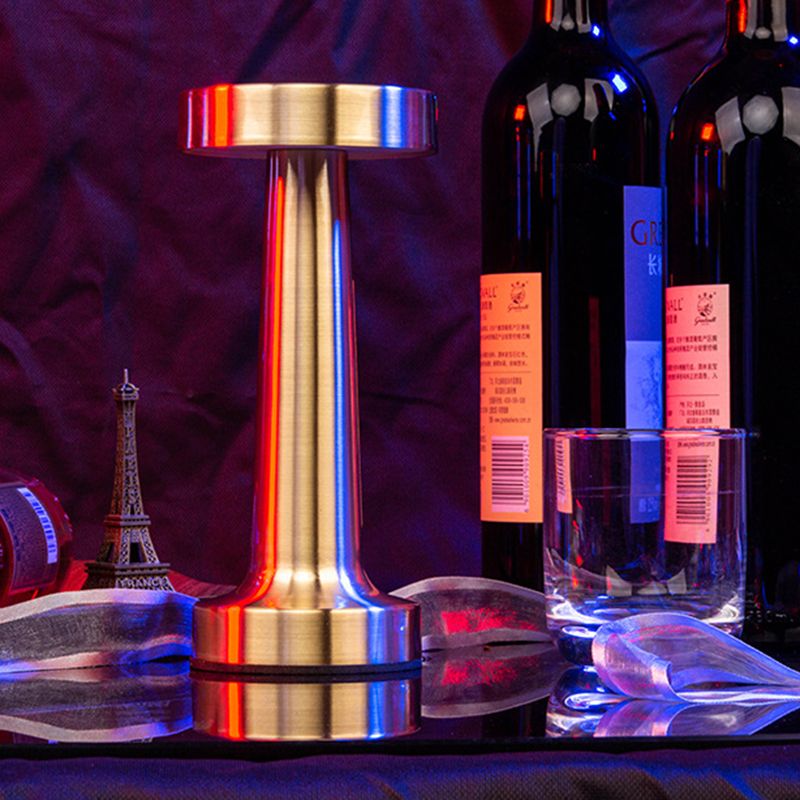 Drum Shade Metal Table Lampe Postmodernisme Gold LED Night Stand Light for Dining Room