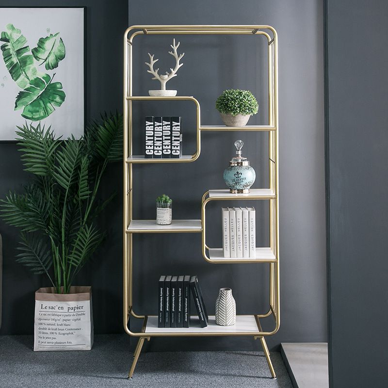 Modern Metal Bookshelf Etagere Open Shelf Bookcase with Shelves