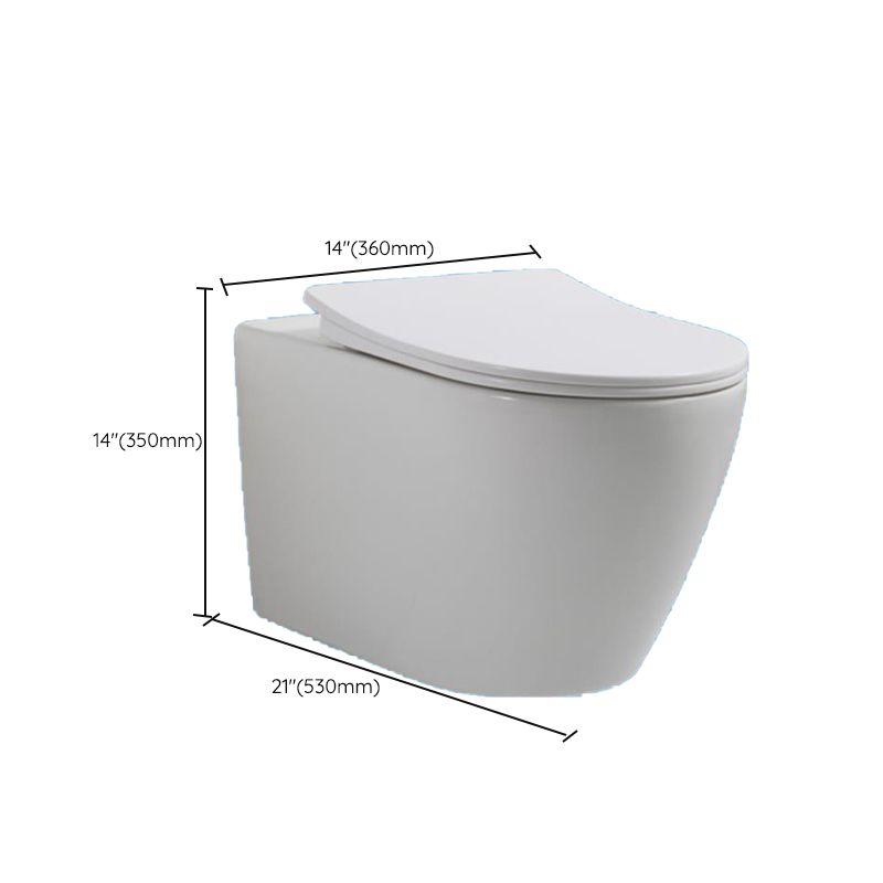 Modern Ceramic Flush Toilet Wall Mount White Urine Toilet for Washroom