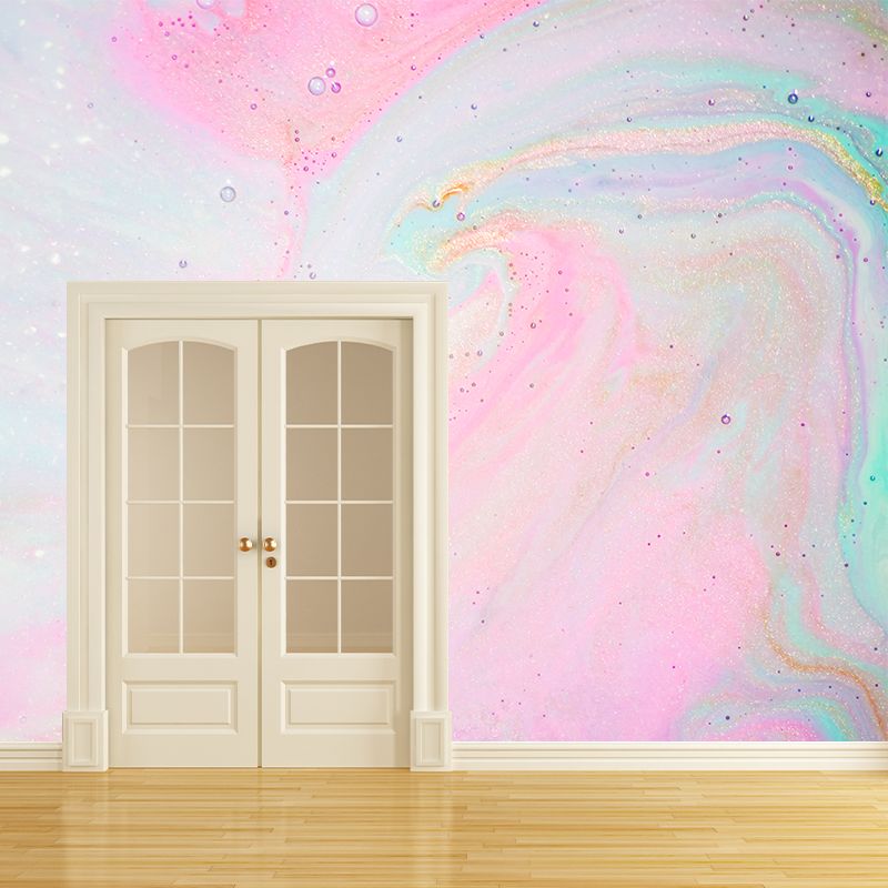 Water Resistant Bubbles Wall Mural Minimalist Non-Woven Cloth Wall Art, Custom Made