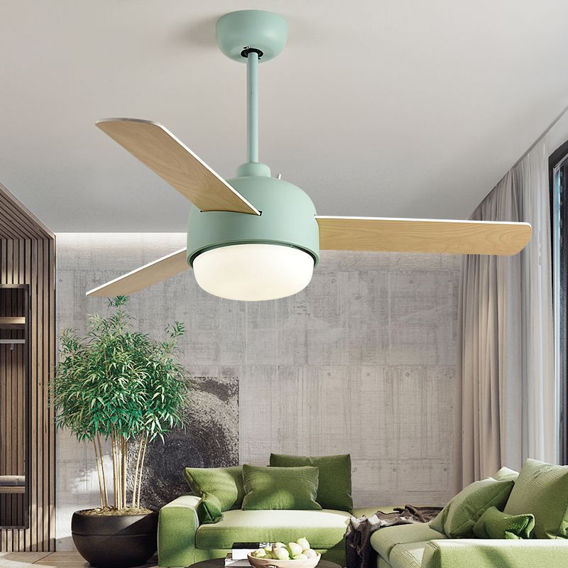 Metal Fan Shape Ceiling Fans Kid Style 1 Light Ceiling Mount Fan Fixture