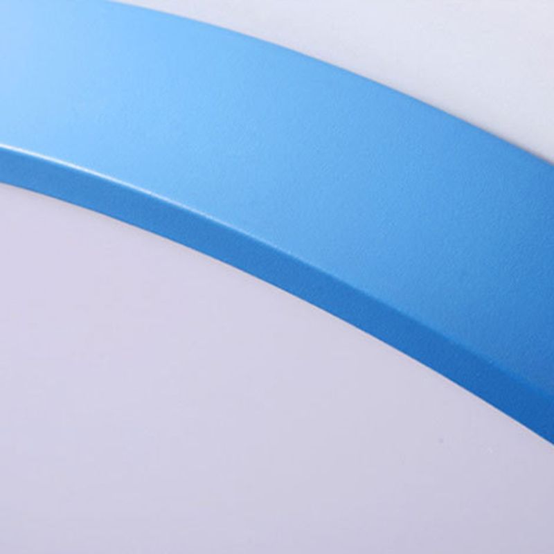 Lámpara de techo empotrada de macarrón nórdico con montaje empotrado y pantalla redonda de 1 luz