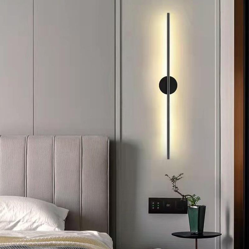 Metal Linear Sconces Indoor Contemporary 1 Light Wall Light Fixture for Bedroom