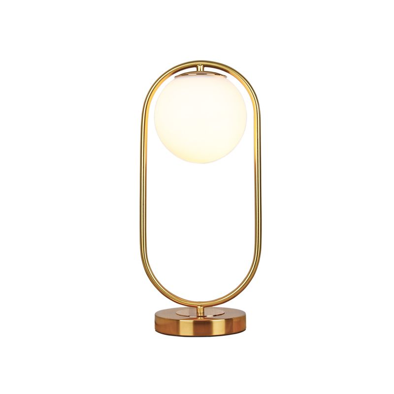 Glass Ball Shade Desk Lamp Household Desk Lighting Fixture for Sitting Room