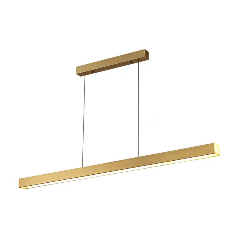 Modern Style Linear Shape Island Light Metal Single Light Island Lighting