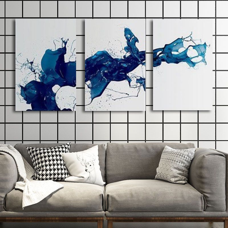 Liquid Canvas Wall Art Modern Enchanting Abstract Painting in Soft Color for Home