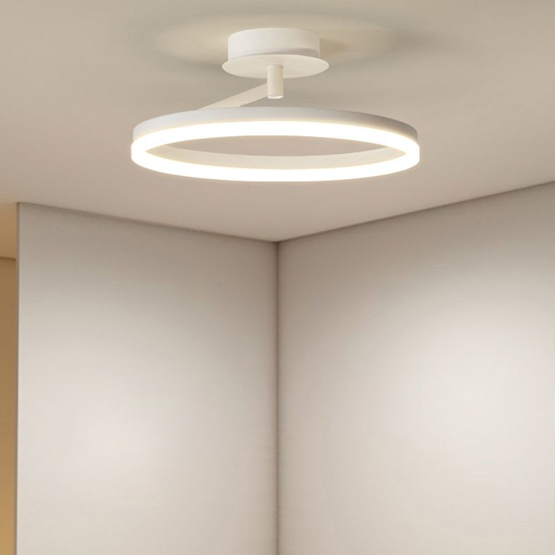 Linear Iron LED Flush Mount Modern Style 1-Light Ceiling Light Fixture for Bedroom