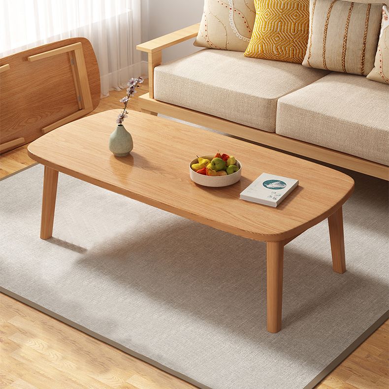 Modern 21.65" Tall R Wooden Coffee Table 4 Legs Cocktail Table