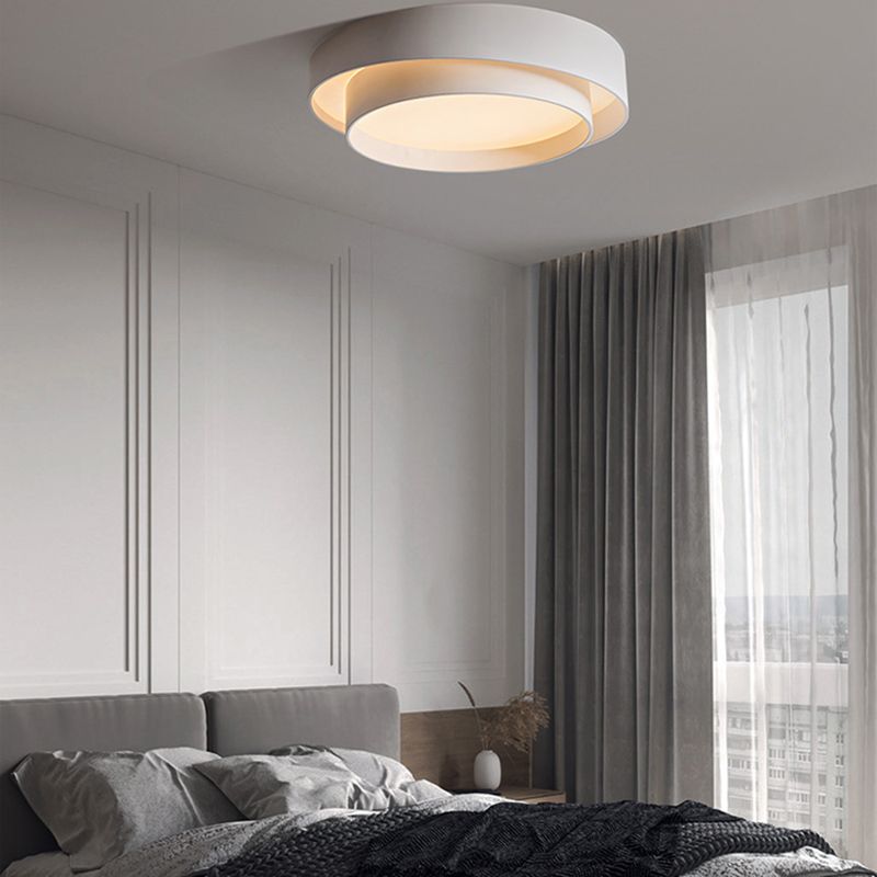 Moderne eenvoud Indoor LED inbouw ijzeren ronde plafondlamp met acryl kap