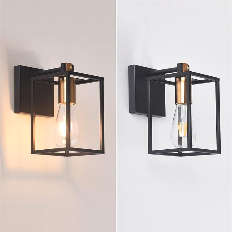Black 1/2/3/4-Light Bathroom Vanity Light Modern Metal Bath Bar
