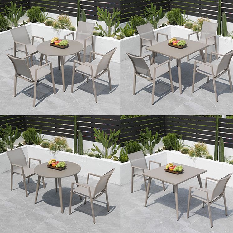 Modern Dining Armchair Set of 2/4/6/8 Metal Patio Dining Chair