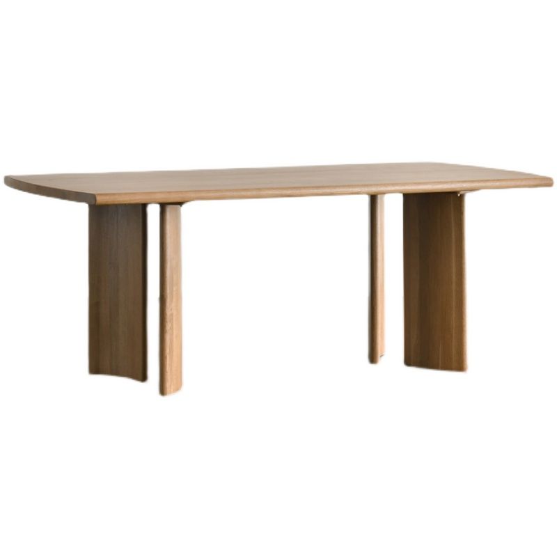 Modern Ash Wood Table for Restaurant Rectangle Dining Table with 4 Legs in Nature