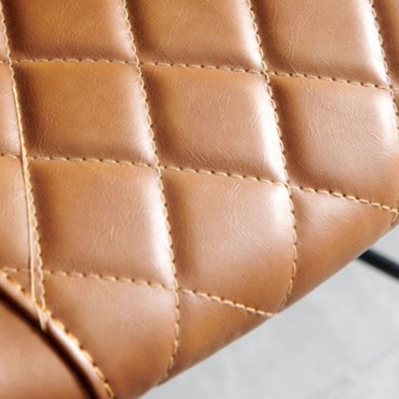 Faux Leather Armless Counter Stool Industrial Bristol Bucket Bar Chair